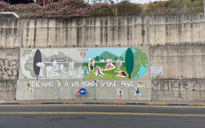Catania capitale mondiale della ricerca antifumo, presentato il CoEHAR murales in circonvallazione