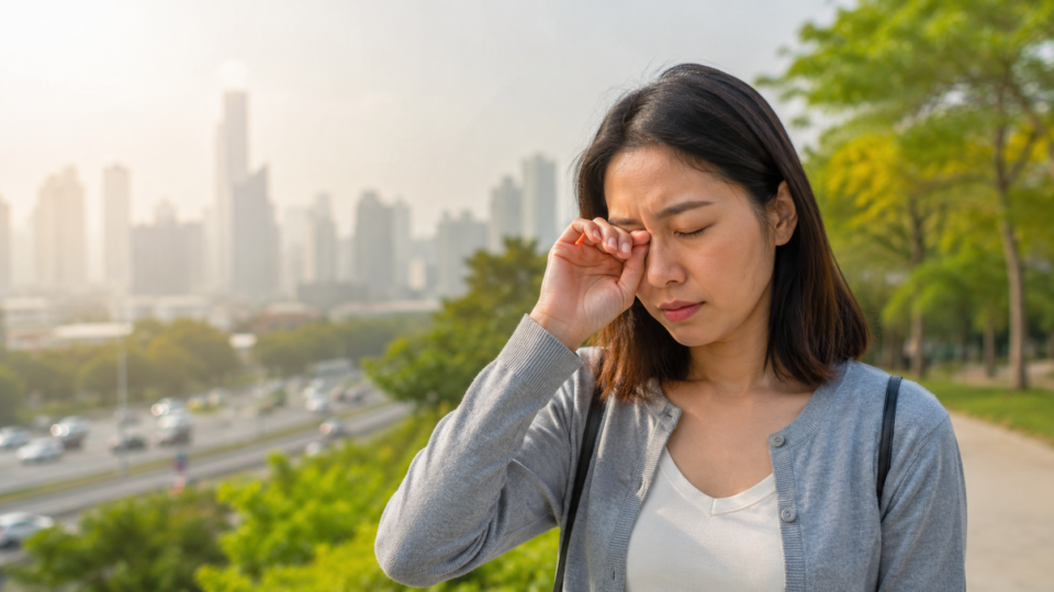 occhi allergie inquinamento
